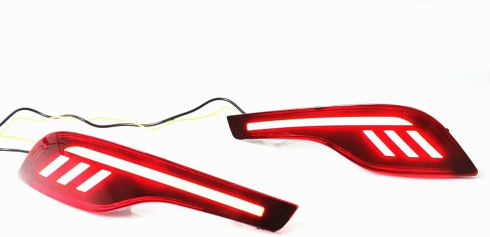 2Pcs Fit for Honda CRV CR-V 2017-2019,Car Flashing LED Rear Bumper Reflector Lamp Tail Brake Light Fog Lamp