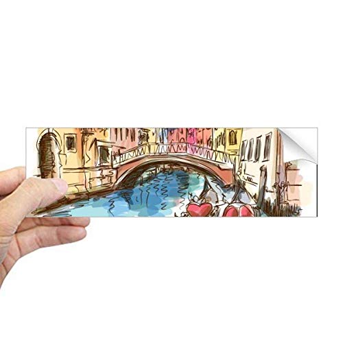 Pegatina de Venecia rectangular para decorar rincones de estudio con paisajes 2