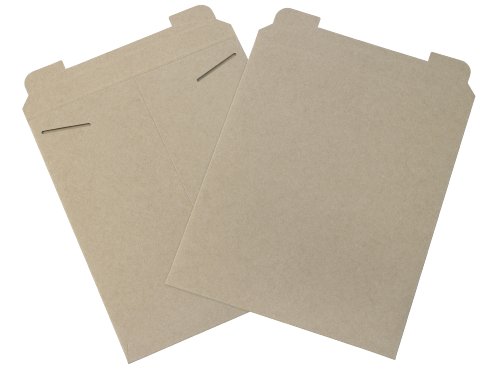 Aviditi 12 3/4" X 15" Stayflats Rigid Flat Mailers, Kraft, For Keeping Documents, Photos, And Artwork Protected During Shipping (100 Pack) #TOP3
