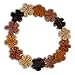 Hawaiian Koa Wood and Mahogany Plumeria Flower Wood Bracelet