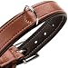 HUNTER Hundehalsband Canadian UP, Farbe: Cognac/schwarz, weiches, geschmeidiges Leder, klassisch, fellschonend, nachhaltig, Made in Germany, Größe: 45