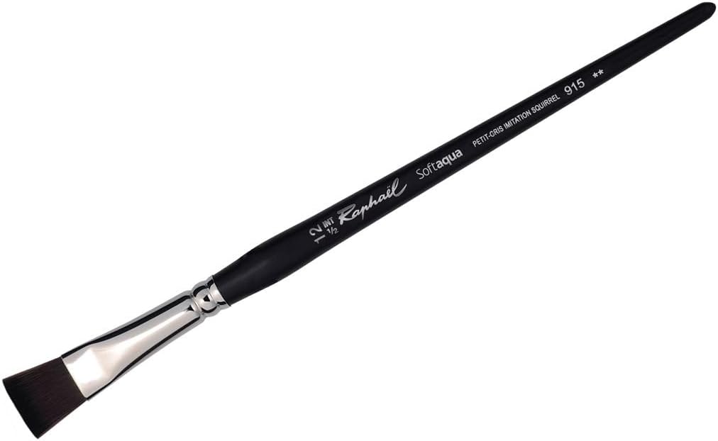 Raphael SoftAqua Synthetic Squirrel Watercolor Brush, Flat, 22