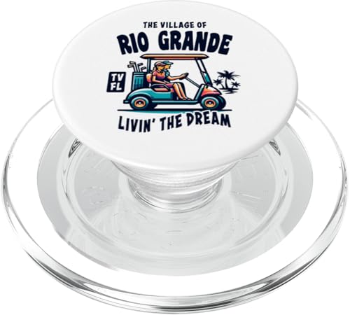 The Village of Rio Grande Golf Cart Design PopSockets PopGrip for MagSafe