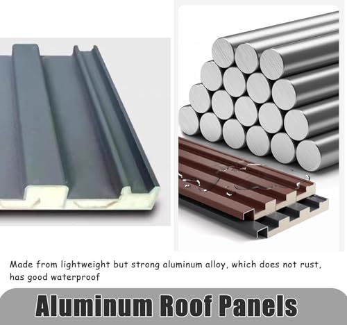 Láminas de Techo corrugadas, Paneles aislantes de aleación de Aluminio para gallineros, cocheras y pérgolas - Paquetes de 6, solución de techado Duradera y versátil.
