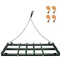 4 FT Drag Harrow Driveway Grader Heavy Duty, Driveway Drag for Gravel, Tow Behind Lawn Rake for ATV, UTV, Tractor, Mower, Power Rake for Gravel, Land Leveling
