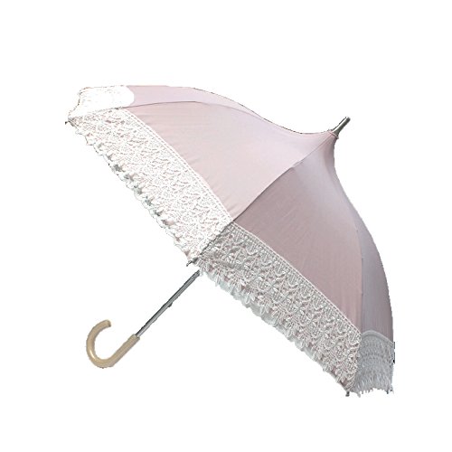 ラルイス ギュピレールス パゴダ 全3色 長傘 手開き 日傘/晴雨兼用 マドンナピンク 8本骨 47cm UVカット 木製ハンドル 03AKS-1101MP/W [正規代理店品]