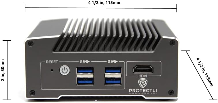 Protectli Vault V1210-2 Dimensions