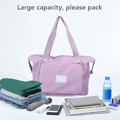 Tote Bag for Women, Large Capacity Foldable Travel Bag with Cosmetic Bag, Comfortable Handles, Portable Clothes Storage Bags, Handbag for Travel, Work Business, College2