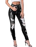 Fengbay Skinny Jeans Damen Stretch High Waist Zerrissene Streetwear Damenjeans Po Lift Mode Hosen Jeans
