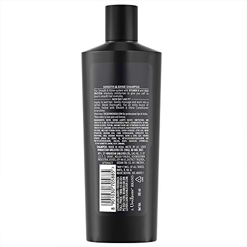Image of Tresemme Smooth & Shine Shampoo, with Vitamin H & Silk Protein, for Salon Silky Smooth Hair, Provides Moisture & Shine, 185 ml