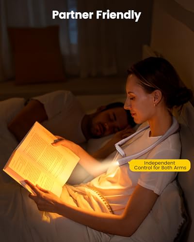 Image of Glocusent Bendable Neck Light, 100 Hours Reading Light for Book Lover Gifts