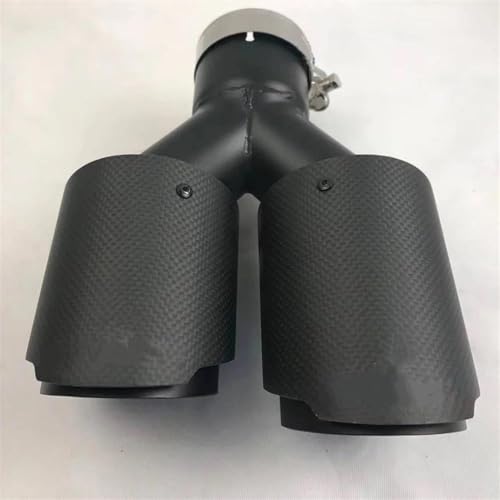 Tuyau d'échappement universel double noir mat 63-101mm pour évacuation optimale