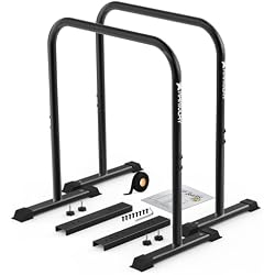 KAKICLAY 2026 Upgrade World's Best Strongest Premium Dip Bars with Adjustable Ultra-Stable Settings & Non-Slip Feet - USA Original Patent, USA Designed, USA Shipped, USA Warranty
