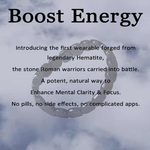 2025 New Hemios Hematite Bracelet Men, Polished Stone Bead, Classic Elastic Band, Symbolic Gift for Balance, Strength & Style3