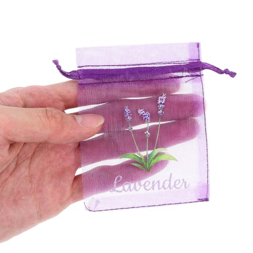 20 bolsas de sachet lavanda morado con cierre miniatura 3