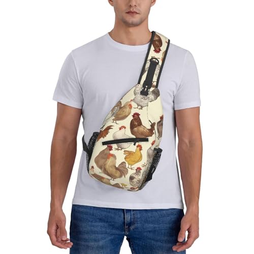 Bolso de pecho cruzado para hombre tipo sling mochila para senderismo miniatura 7