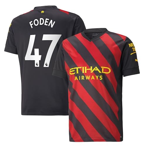 Phil Foden Jersey 47 Number City Football Jerseys New Club Team Men's Away Jersey