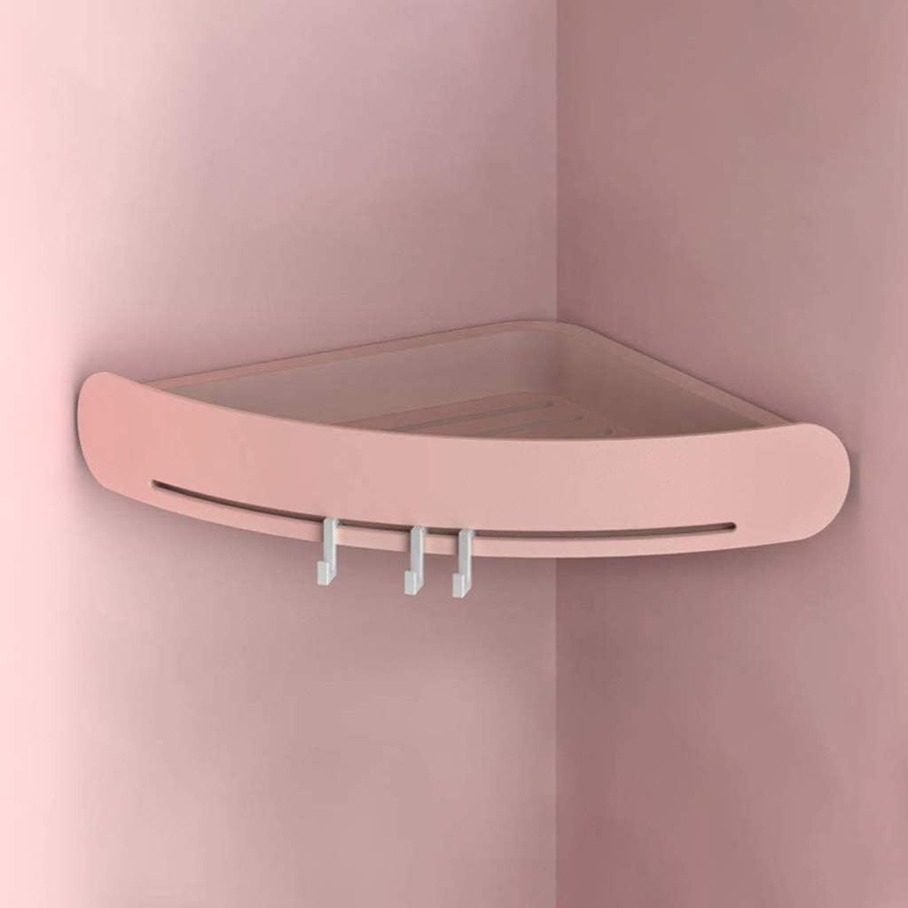 With Adjustable Hook Shelf, No Need to Perforate Bathroom, Plastic Shower, Toilet Wall mounted Storage Rack