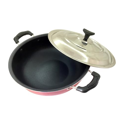 SHRIYA Wok Antiadherente 2 Litros con Tapa Acero Inoxidable miniatura 1