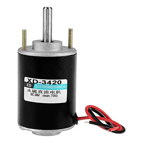 XD-3420 12/24V 30W Permanent Magnet DC Motor High Speed Reversible Electric Gear Motor Low Noise CW/CCW for DIY Generator(24V7000RPM) Cover