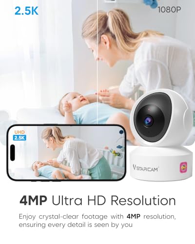 Image of VSTARCAM 5G Indoor Camera Wireless, 2.5K QHD with 5X Zomm, Dual-Band WiFi, 360 Pan-Tilt, Color Night Vision, Motion Detection, Real-time Alerts, 2-Way Audio, Cloud & SD Card Storage(up to 256GB)
