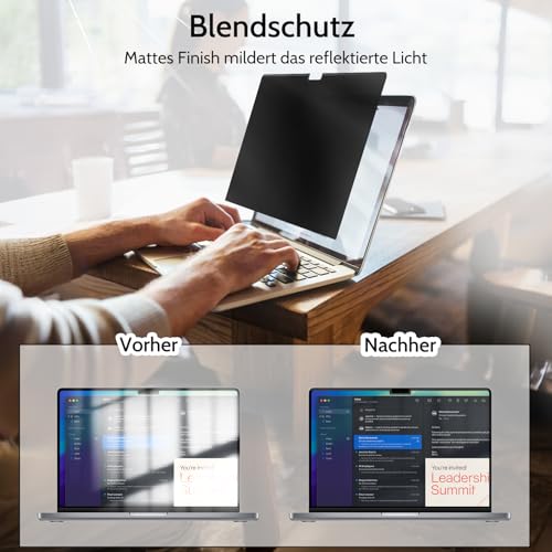 Filtro de privacidad magnético de 4 vías de alta precisión para MacBook Air de 13,6" 5