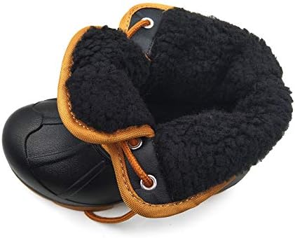 AMOJI Kid Snow Boots Warm Faux Fur Lined Winter Shoes KB9907