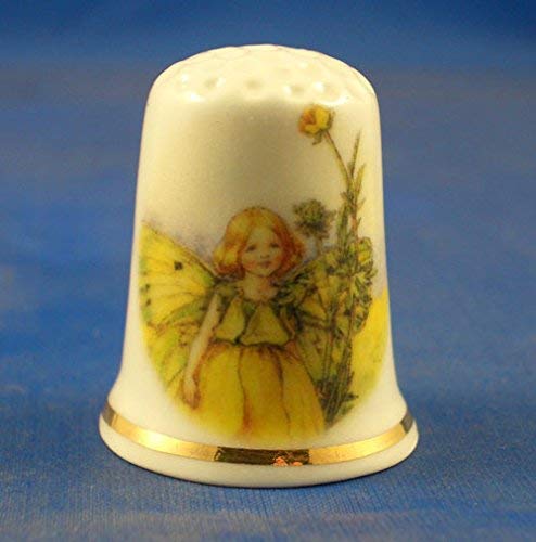 Porcelain China Collectable Thimble Buttercup Fairy