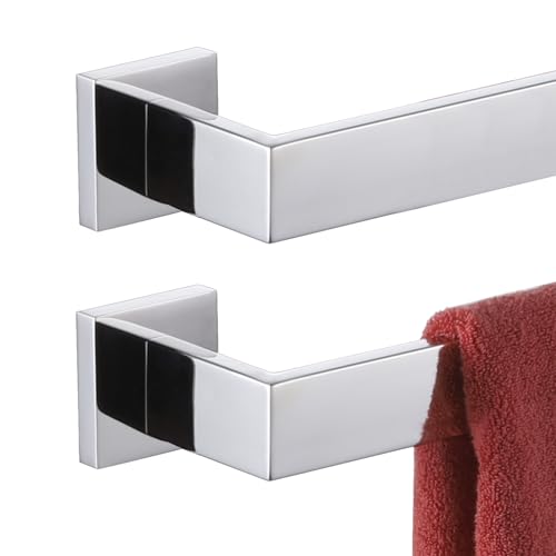 Image of KOKOSIRI 24-Inch Towel Bar, Bathroom Kitchen Towel Holder, Wall Mounted SUS304 Stainless Steel Towel Rack 2 Pack, Polished Chrome, B4003CH-L24-P2
