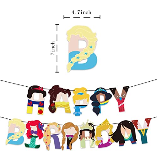 Disney Princess Birthday Party Banner,Birthday Party Decoration For Girl #TOP1