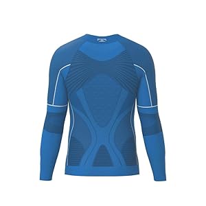 Skiing Base Layer Has Good Perspiration More Suitable for Sports Thermal Base Layerski Base Layer Mens is Designed for Sports (L, Blue)