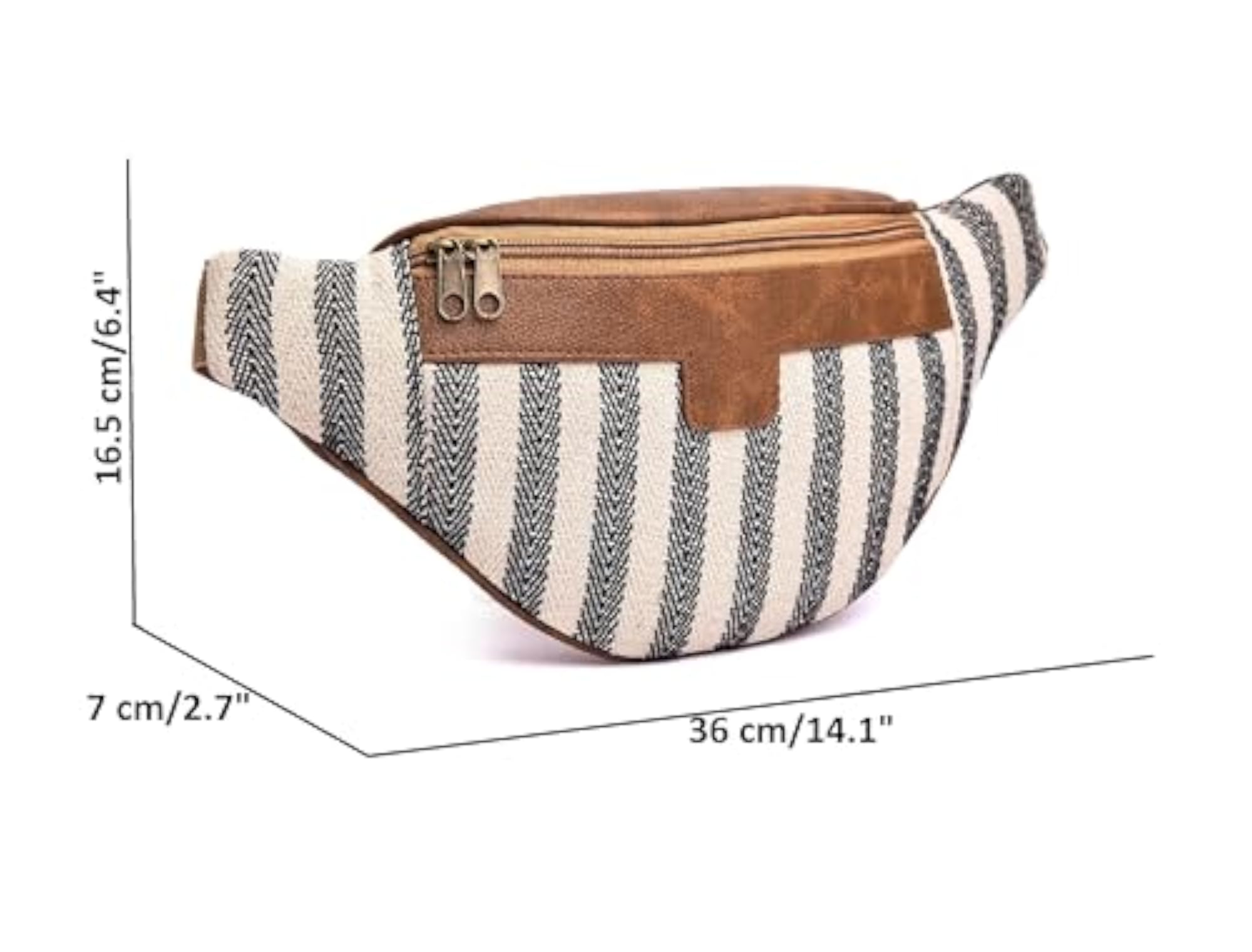 Multicolor Canvas Waist Bag for Men & Women
