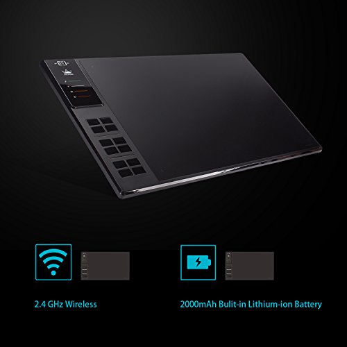 HUION WH1409 Wireless Graphic Drawing Tablet 8192 Pen Pressure Pen Tablet with 12 Press Keys by HUION - Image 2