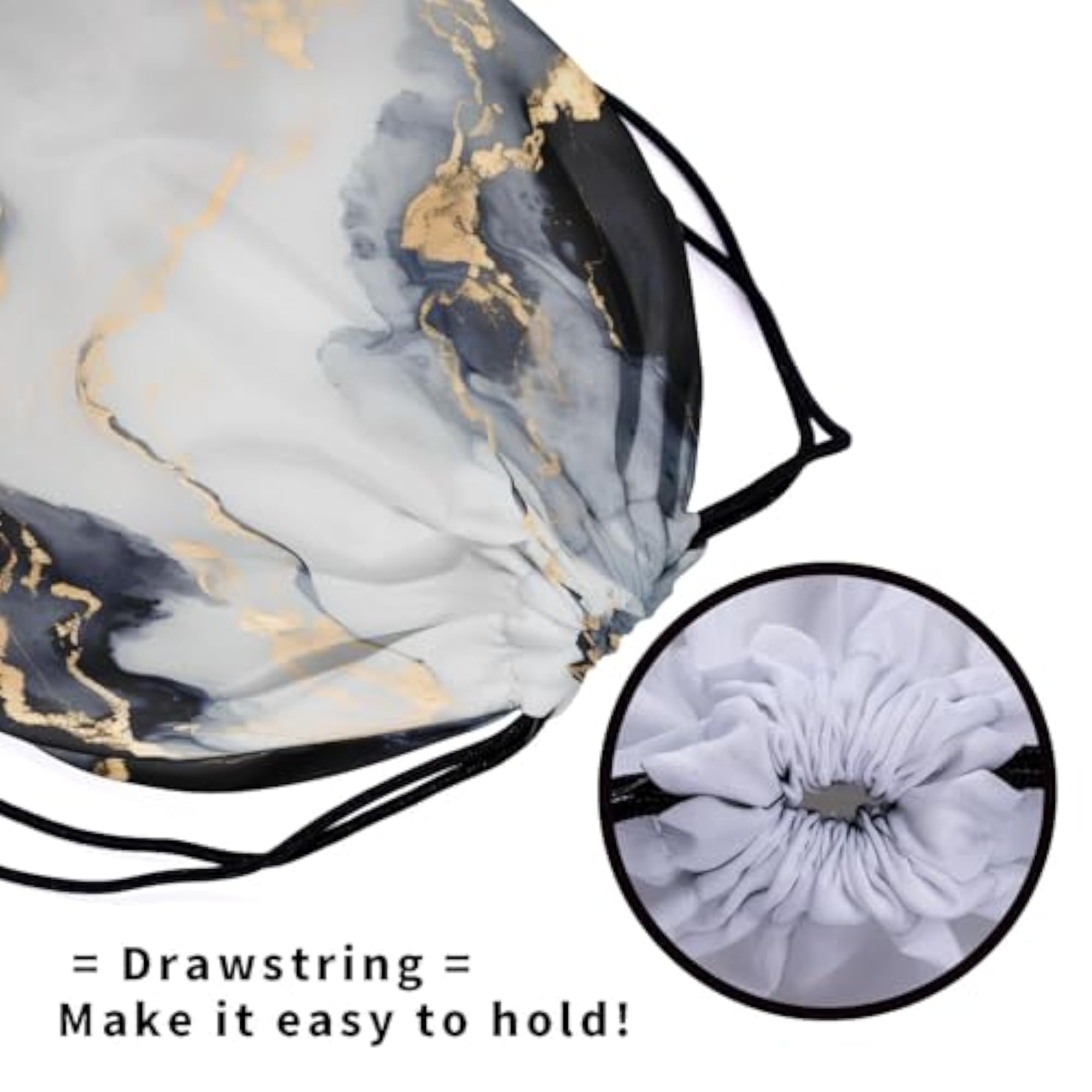 Marble Drawstring Grip Bag for Gymnastics