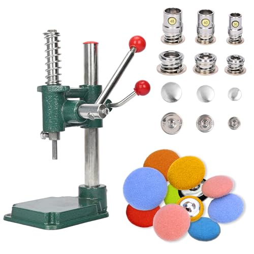 awagas Máquina para Forrar Botones de Tela Hecha a Mano con 3 Moldes (18 mm, 25 mm, 30 mm) y 300 Piezas