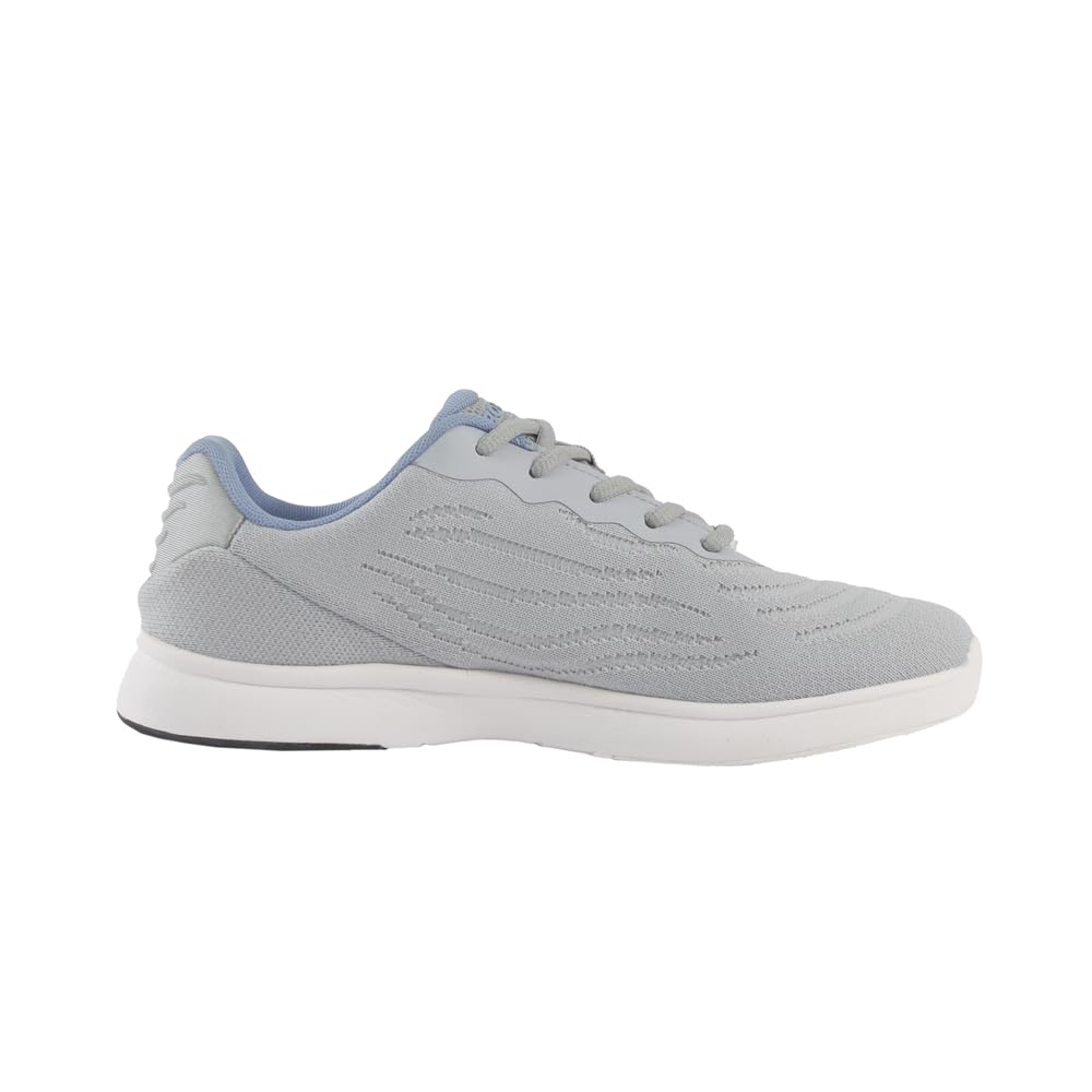 EMAX | Pro Bowl - Luma | Bowlingschuh Damen | Frauen Bowling Schuhe Gleitsohle Freizeit | Grau Blau | Größe 35-41