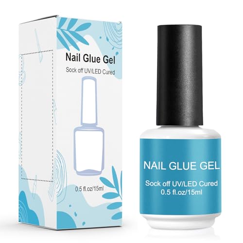 Gel Nail Glue for Press On Nail Adhesive, Long Lasting Gel Glue for  Nails & Tips - 15ml, Requires UV/LED Light