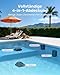 Gosvor (2026 Neu) Poolroboter Wand und Boden, Wasserlinie, Flachzone 4-in-1, Bis zu 200 Min. Laufzeit, Leichtgewicht 6,9 KG, 3μm Ultrafeiner Filter, Poolsuager Akku für Pools bis zu 200 m², Grau