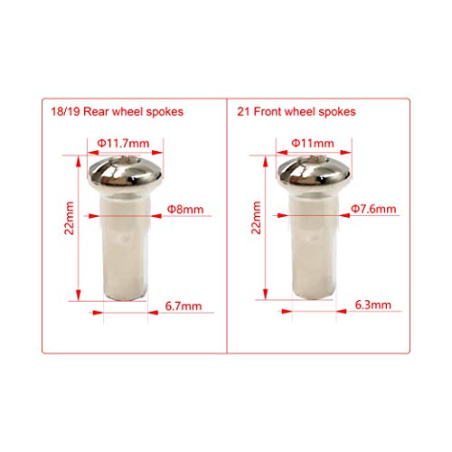 Otom Motorcycle Spokes 21" Front 18" 19" Rear Wheel Spokes & Spoke Nipples For Yamaha Yz125 Yz250 Yz250Fx Yz450F Wr250 Wr450 (19" Rear Wheel Spokes) #TOP2