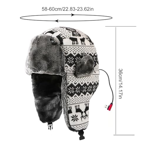 Bonnet chauffant USB pour le cyclisme et la marche en hiver - 5