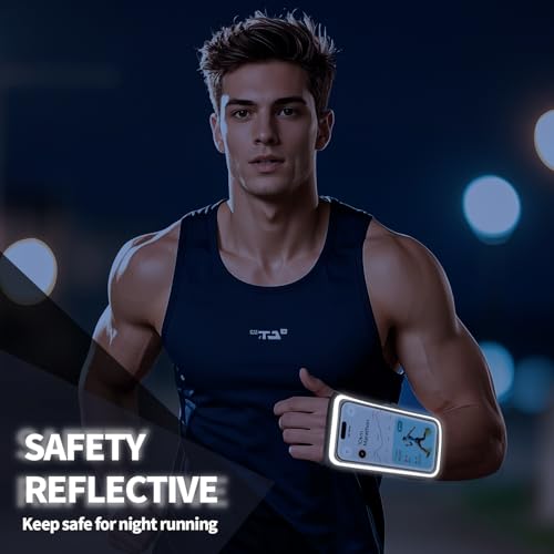 Accesorios para correr con soporte de muñeca para teléfono y brazalete impermeable ajustable 7