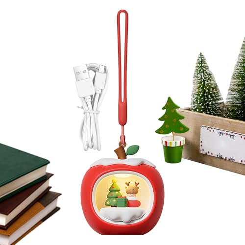 Lanterne de nuit de Noël en forme de maison fruitée avec intensité variable