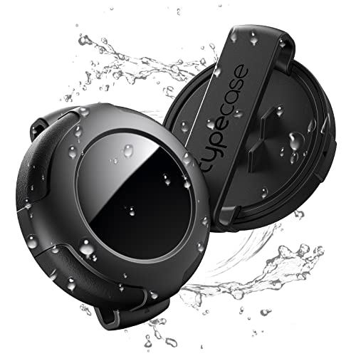 Waterproof Airtag Dog Collar Holder - (2pack) Ultra-Durable Plastic Pet Collar Case for Apple Airtags, Anti-Lost Air Tag Case for Dogs Cats Collar,3 Sizes of Buckles to Fits Most Collars-Black/Black -  typecase