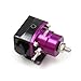 Adjustable Universal EFI Fuel Pressure Regulator Kit with 0-160psi Fuel Pressure Gauge and AN6-6AN Fuel Line Hose Fitting Connectors Kit (PURPLE)