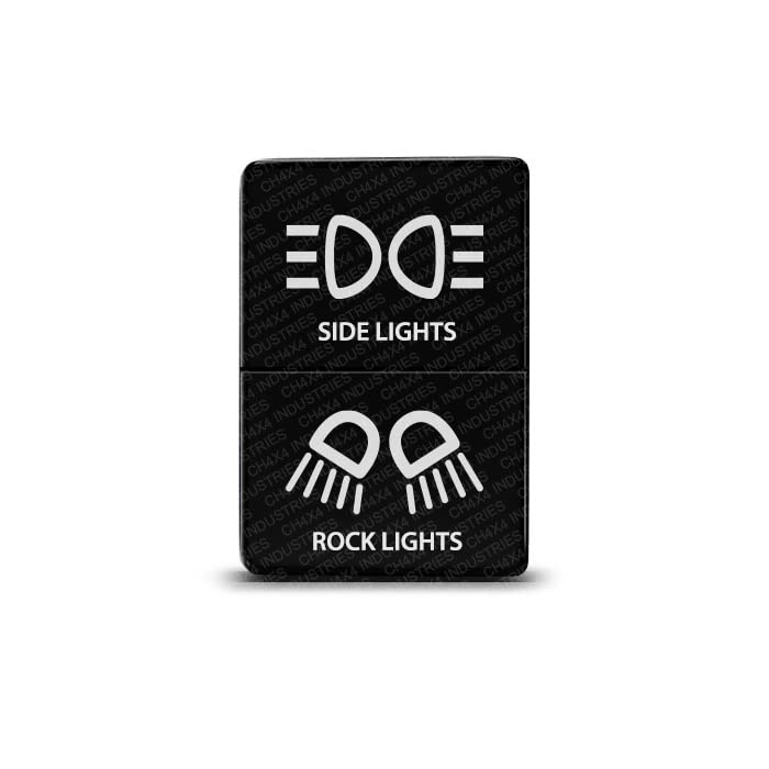 CH4x4 - Interruptor de empuje doble pequeño para Toyota Tacoma, FJ Cruiser, Land Cruiser, Fortuner, Hilux, 4Runner, Prado 12V 3Amp - Símbolo de