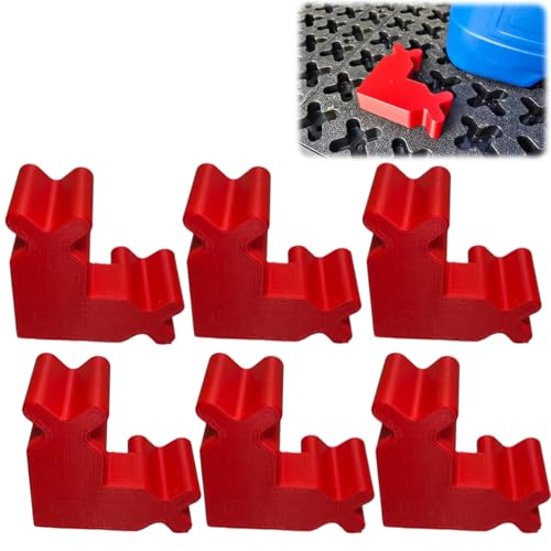 Truck Bed Corner Blockers Compatible with Tmat Cargo System - 1 Inch 2 Inch and 3 Inch Heights for Secure Pickup Truck Organization (2 Red 1 inch)