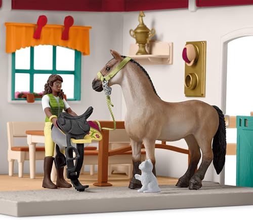 Image of Schleich Horse Club - 85Pc Tack Room Extension Playset - Kids 5+ | 42591