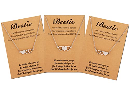 Friendship Necklace for 2 3 4 5 Friend BFF Necklace for Women Long Distance Matching Jewelry Bestie Sister Birthday Gifts Friendship Friend Gifts for Women