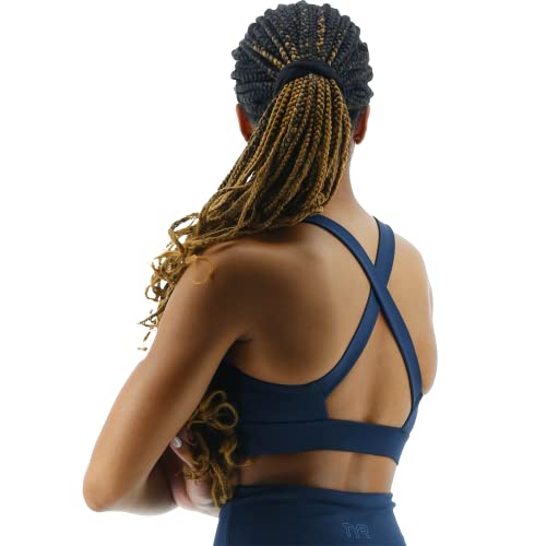 Tyr Women's Standard Crossback Performance Sports Bra, Dark Blue, Large #TOP2