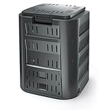 Komposter Kompostbehälter Gartenkomposter Thermokomposter Schwarz 220L oder 320L (320L)